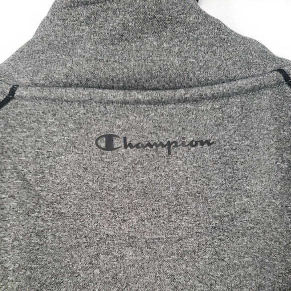 Champion Double Dry Powertrain Jacket Track Zip Long Sleeve Gray Size M - Picture 5 of 6